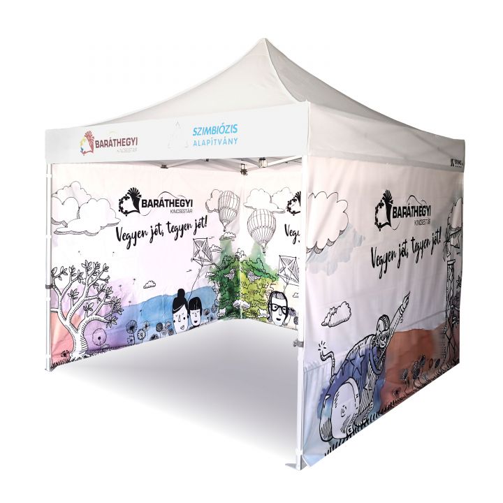 Stabilt partytält med snabb demontering